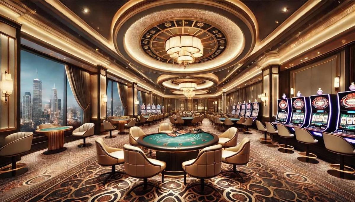 Ilustrasi mobile gaming dan live casino peta77